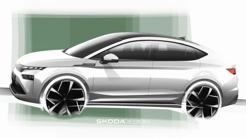 Skoda Enyaq 2025: O transformare inspirată de Elroq dezvăluită în noi schițe